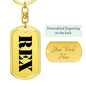 Rex - Luxury Dog Tag Keychain
