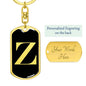Initial Z v2a - Luxury Dog Tag Keychain