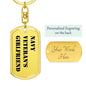 Navy Veteran's Girlfriend - Luxury Dog Tag Keychain