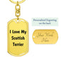 Love My Scottish Terrier v4 - Luxury Dog Tag Keychain