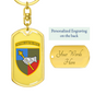 Ground Forces Command (Ukraine) - Luxury Dog Tag Keychain
