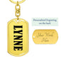 Lynne v01 - Luxury Dog Tag Keychain