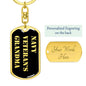 Navy Veteran's Grandma v2 - Luxury Dog Tag Keychain