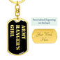 Army Ranger's Girl v2 - Luxury Dog Tag Keychain