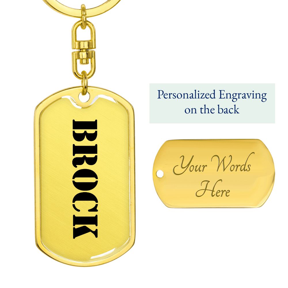 Brock - Luxury Dog Tag Keychain