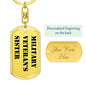 Military Veteran's Sister - Luxury Dog Tag Keychain