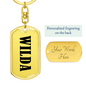 Wilda v01 - Luxury Dog Tag Keychain