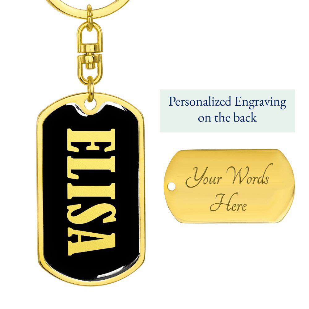 Elisa v02 - Luxury Dog Tag Keychain