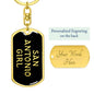 San Antonio Girl v5 - Luxury Dog Tag Keychain
