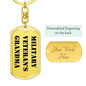Military Veteran's Grandma - Luxury Dog Tag Keychain