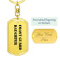 Coast Guard Daughter - Luxury Dog Tag Keychain