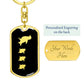 Mama Penguin With 3 Chicks v2 - Luxury Dog Tag Keychain