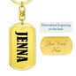 Jenna v01 - Luxury Dog Tag Keychain