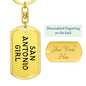 San Antonio Girl v4 - Luxury Dog Tag Keychain