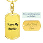 Love My Harrier v4 - Luxury Dog Tag Keychain
