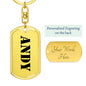 Andy - Luxury Dog Tag Keychain