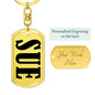 Sue v01 - Luxury Dog Tag Keychain