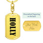Holly v01 - Luxury Dog Tag Keychain