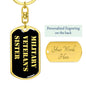 Military Veteran's Sister v2 - Luxury Dog Tag Keychain