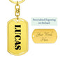 Lucas - Luxury Dog Tag Keychain