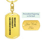 Military Veteran's Granddaughter - Luxury Dog Tag Keychain