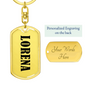 Lorena v01 - Luxury Dog Tag Keychain