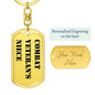 Combat Veteran's Niece - Luxury Dog Tag Keychain