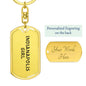 Indianapolis Girl v4 - Luxury Dog Tag Keychain
