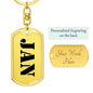 Jan - Luxury Dog Tag Keychain