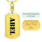 Abel - Luxury Dog Tag Keychain