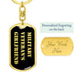 Military Veteran's Girlfriend v2 - Luxury Dog Tag Keychain