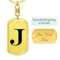 Initial J v1a - Luxury Dog Tag Keychain