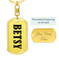 Betsy v01 - Luxury Dog Tag Keychain
