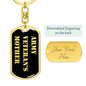 Army Veteran's Mother v2 - Luxury Dog Tag Keychain