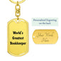 World's Greatest Bookkeeper - Luxury Dog Tag Keychain