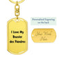 Love My Bouvier des Flandres v4 - Luxury Dog Tag Keychain