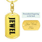 Jewel v01 - Luxury Dog Tag Keychain