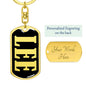 Lee v02 - Luxury Dog Tag Keychain