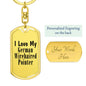 Love My German Wirehaired Pointer - Luxury Dog Tag Keychain