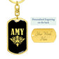 Amy v02a - Luxury Dog Tag Keychain