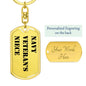 Navy Veteran's Niece - Luxury Dog Tag Keychain