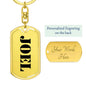 Joel - Luxury Dog Tag Keychain