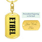 Ethel v01 - Luxury Dog Tag Keychain