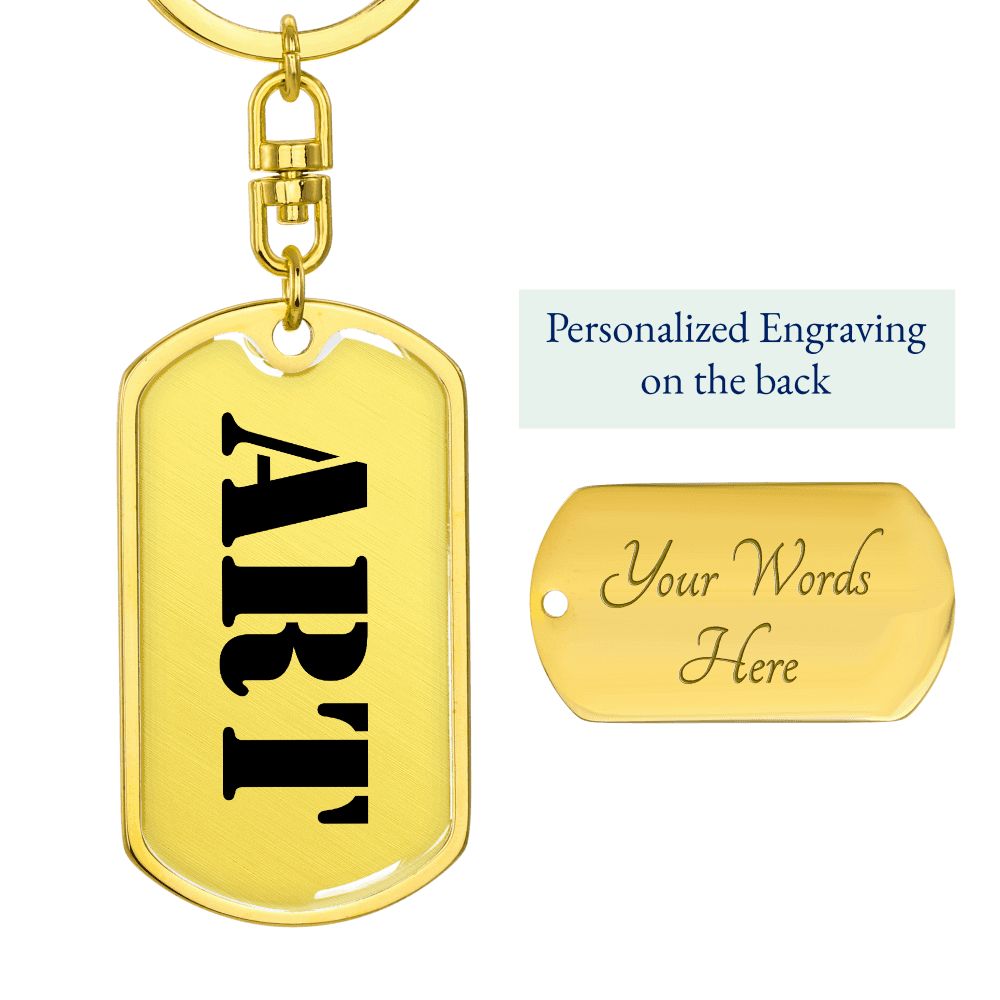 Art - Luxury Dog Tag Keychain