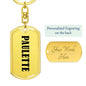 Paulette v01 - Luxury Dog Tag Keychain