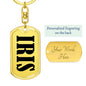 Iris v01 - Luxury Dog Tag Keychain