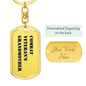 Combat Veteran's Grandmother - Luxury Dog Tag Keychain