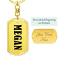 Megan v01 - Luxury Dog Tag Keychain