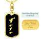Mama Duck With 3 Ducklings v2 - Luxury Dog Tag Keychain