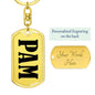 Pam v01 - Luxury Dog Tag Keychain